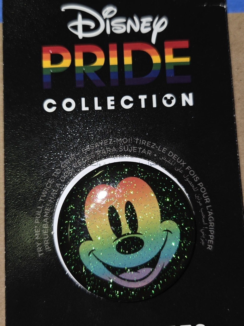 Disney Pride Rainbow Mickey Holographic PopSocket-style Grip